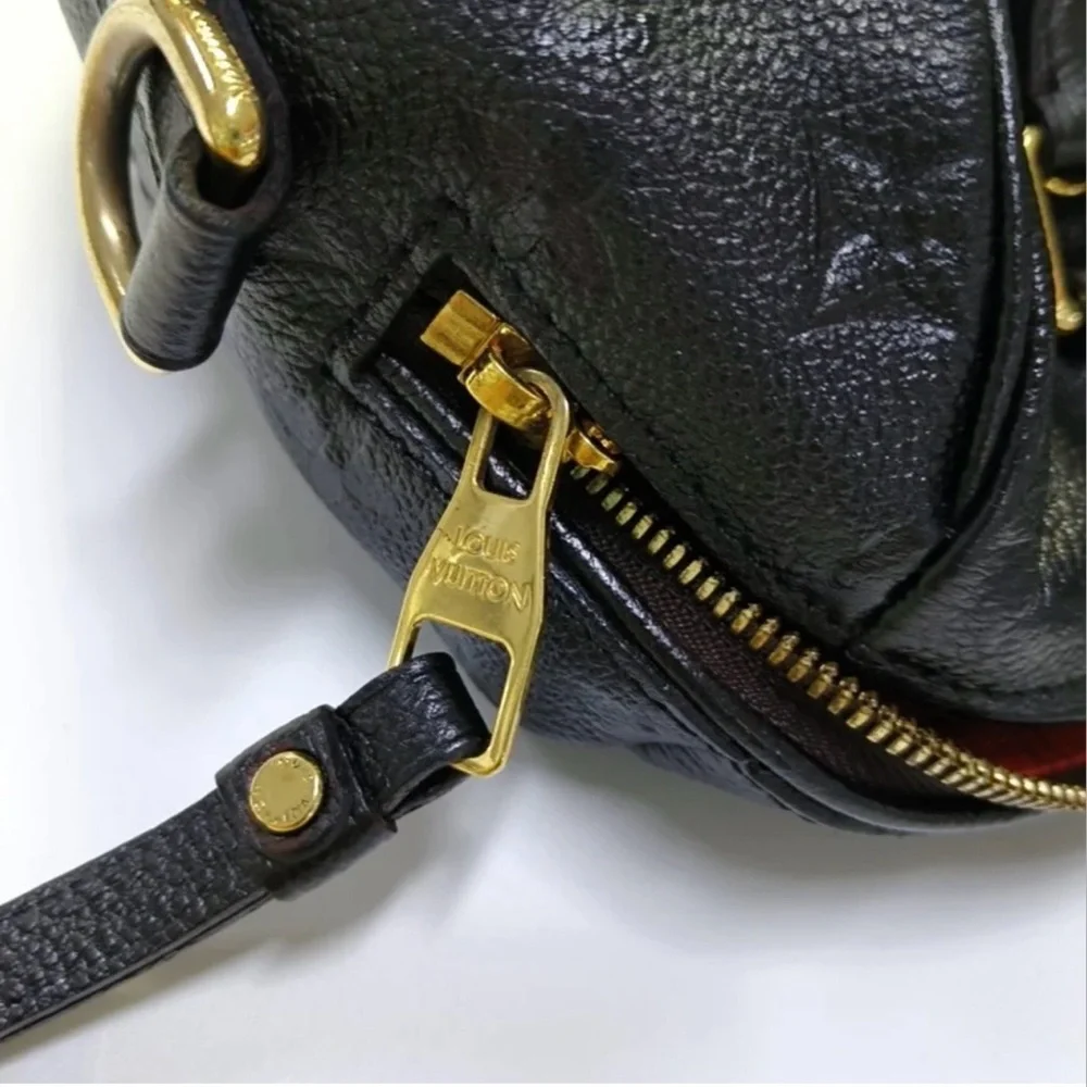 Louis Vuitton Black Embossed Satchel